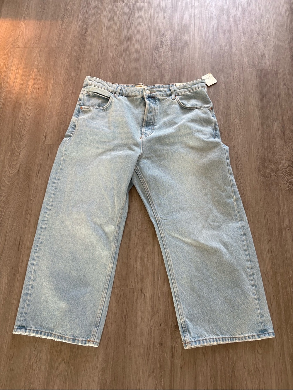 Free People Light Blue Boyfriend Straight Leg Jeans
